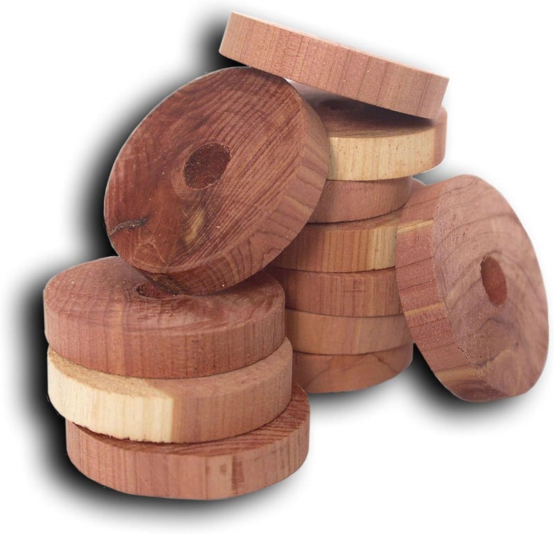 Household Essentials 14316-1 Cedar Fresh Red Cedar Wood Rings for Hangers | Set of 20 - Image 1